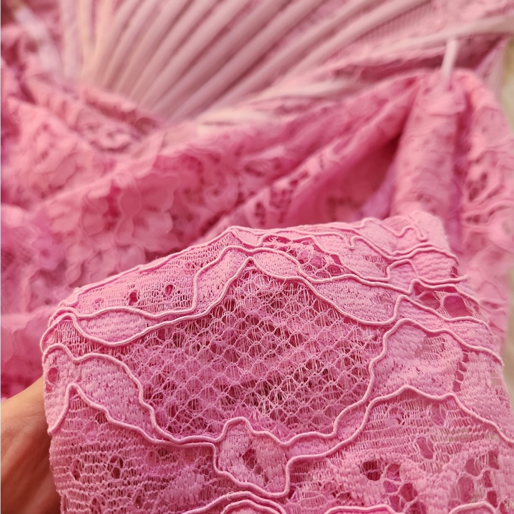 NWT Heiress Beverly Hills lace drape corset mini dress in pink size S - Picture 3 of 9